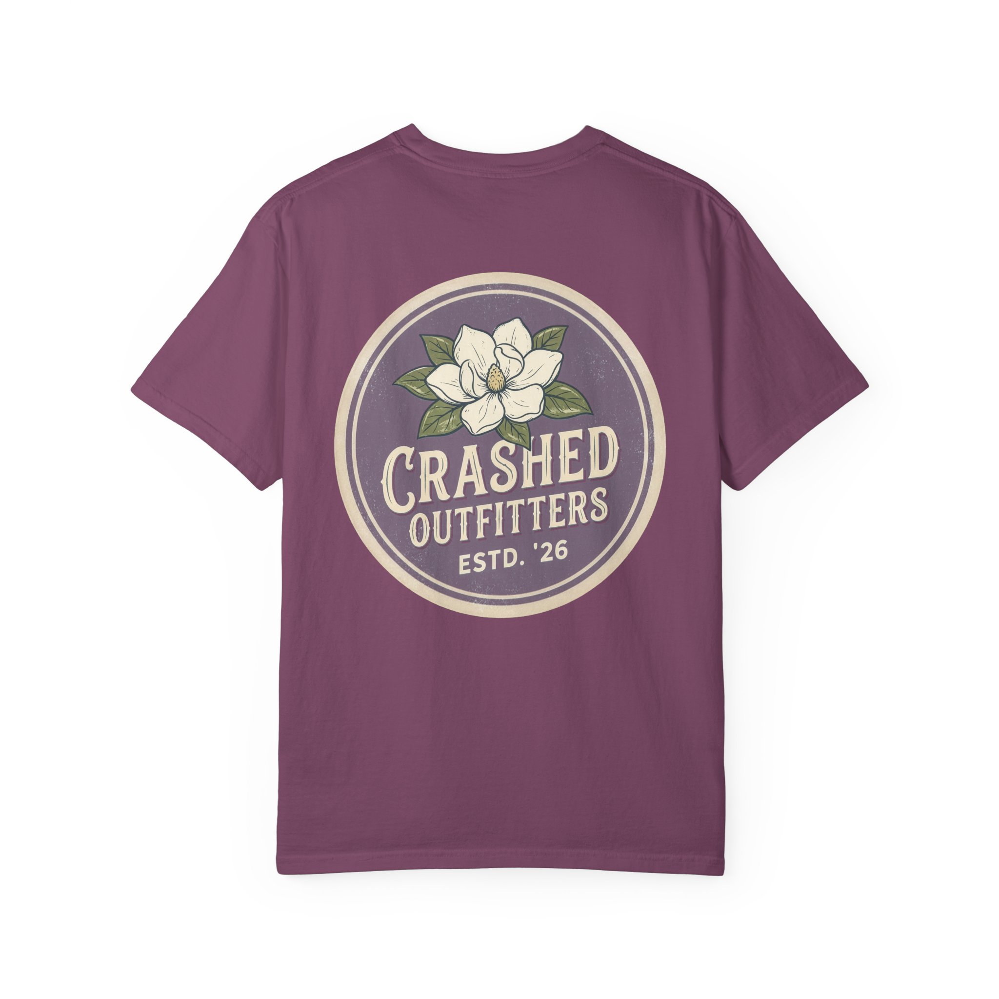 Magnolia Badge Crashed Outfitters T-Shirt | Vintage Floral Logo - Image 10