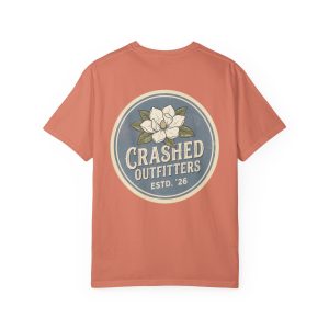 Magnolia Badge Crashed Outfitters T-Shirt | Vintage Floral Logo