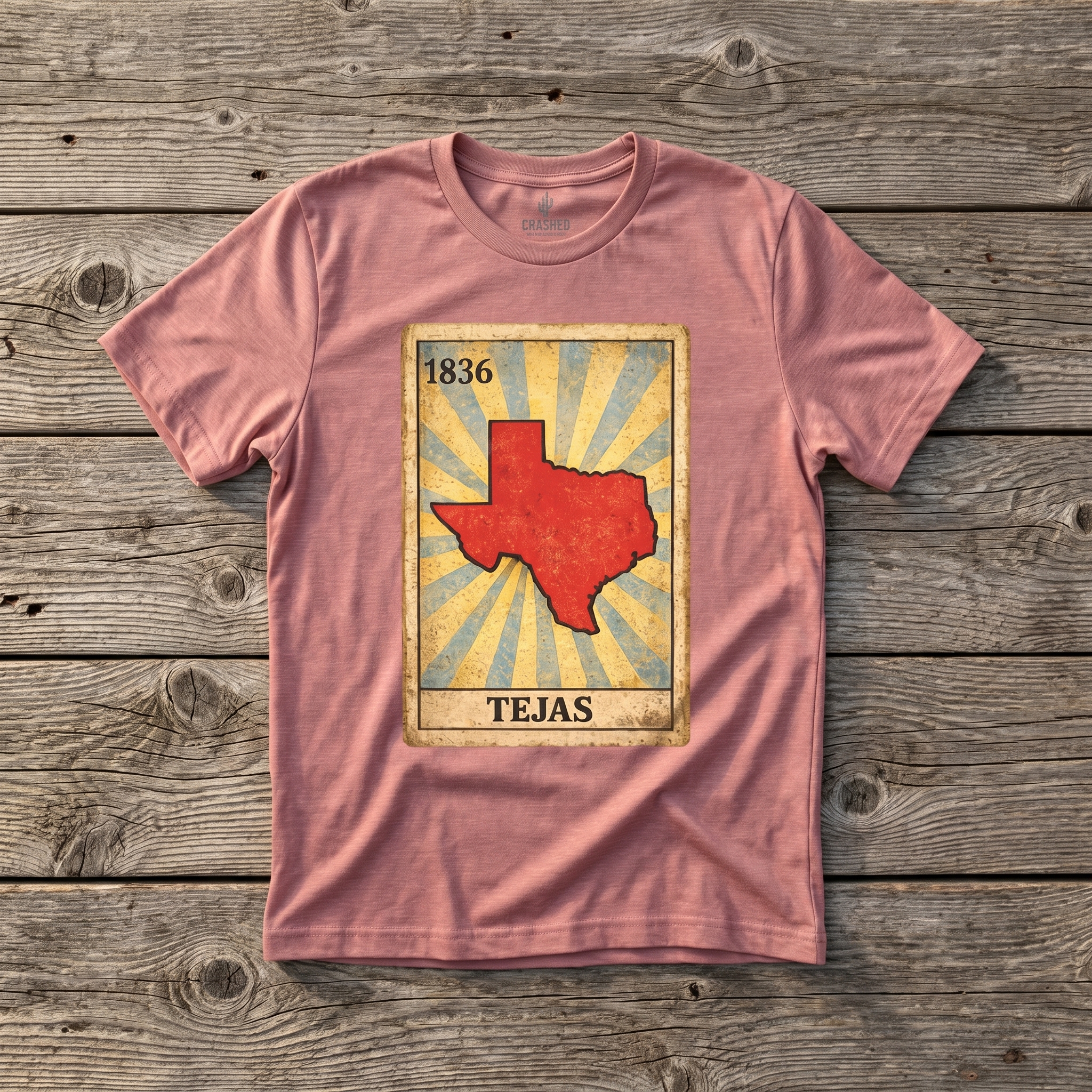 Vintage Loteria Texas Tee | Retro Mexican Bingo Card T-Shirt - Image 6